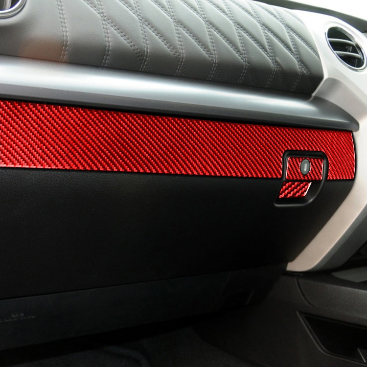 3 PCS / Set Carbon Fiber Car Co-pilot Glove Box Decorative Sticker for Toyota Tundra 2014-2018,Right Drive, Co-pilot Glove Box,Right Drive