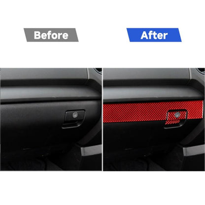 3 PCS / Set Carbon Fiber Car Co-pilot Glove Box Decorative Sticker for Toyota Tundra 2014-2018,Right Drive, Co-pilot Glove Box,Right Drive
