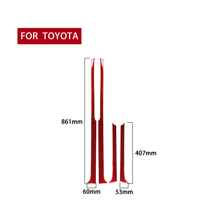4 PCS / Set Carbon Fiber Car Door Panel Decorative Sticker for Toyota Tundra 2014-2018,Left and Right Drive Universal, Door Panel