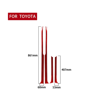 4 PCS / Set Carbon Fiber Car Door Panel Decorative Sticker for Toyota Tundra 2014-2018,Left and Right Drive Universal, Door Panel