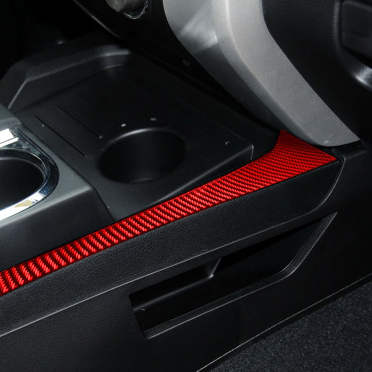 2 PCS / Set Carbon Fiber Car Central Control Gear Trim Decorative Sticker for Toyota Tundra 2014-2018,Left and Right Drive Universal, Central Control Gear Trim