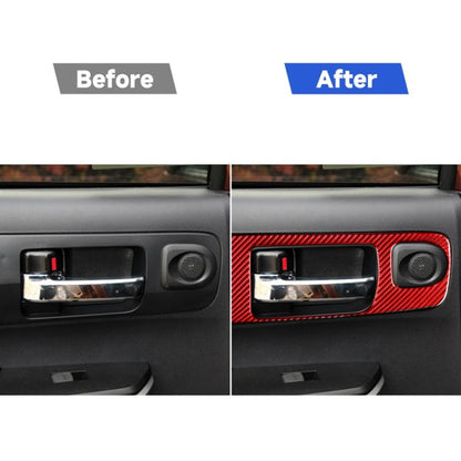 4 PCS / Set Carbon Fiber Car Door Inner Handle Decorative Sticker for Toyota Tundra 2014-2018,Left Drive, Door Inner Handle ,Left Drive