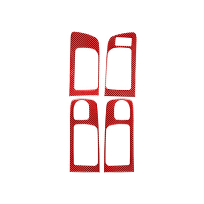 4 PCS / Set Carbon Fiber Car Door Inner Handle Decorative Sticker for Toyota Tundra 2014-2018,Right Drive, Door Inner Handle ,Right Drive