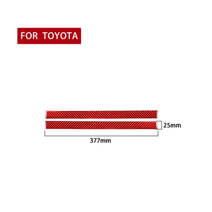 2 PCS / Set Carbon Fiber Car Rearview Mirror Anti Chafing Strip Decorative Sticker for Toyota Tundra 2014-2018,Left and Right Drive Universal, Rearview Mirror Anti Chafing Strip