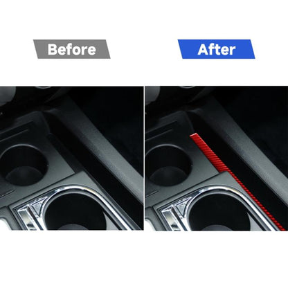 Carbon Fiber Car Central Control Cup Holder Slot Mat Decorative Sticker for Toyota Tundra 2014-2018,Left and Right Drive Universal, Central Control Cup Holder Slot Mat
