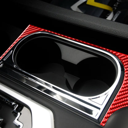 Carbon Fiber Car Cup Holder Frame Decorative Sticker for Toyota Tundra 2014-2018,Left Drive, Cup Holder Frame,Left Drive