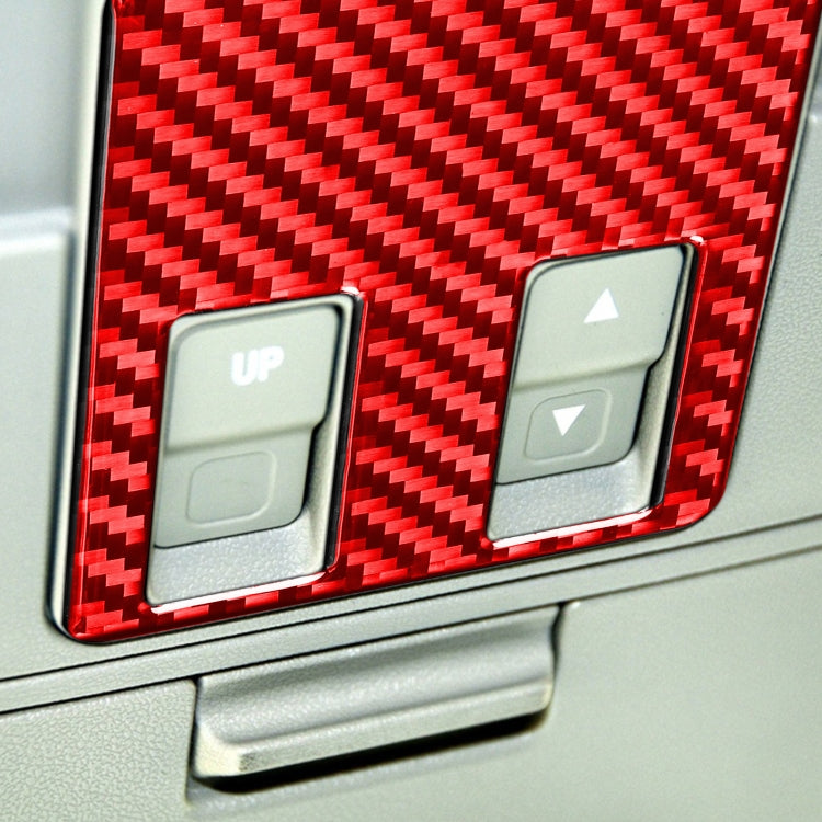 4 PCS / Set Carbon Fiber Car Front Row Reading Light Panel Decorative Sticker for Toyota Tundra 2014-2018,Left and Right Drive Universal, Front Row Reading Light Panel