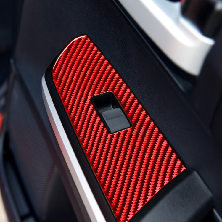 4 PCS / Set Carbon Fiber Car Glass Lift Switch Ring Decorative Sticker for Toyota Tundra 2014-2018,Right Drive, Glass Lift Switch Ring,Right Drive
