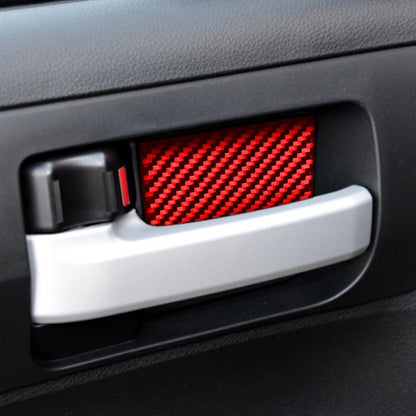 4 PCS / Set Carbon Fiber Car Inner Door Bowl Decorative Sticker for Toyota Tundra 2014-2018,Left and Right Drive Universal, Inner Door Bowl