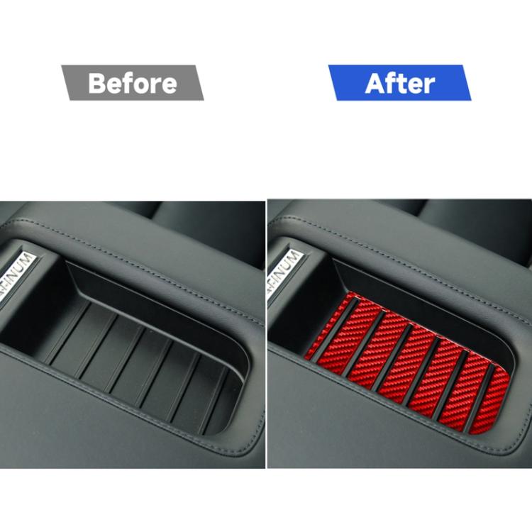 Carbon Fiber Car Armrest Box Slot Pad Decorative Sticker for Toyota Tundra 2014-2018,Left and Right Drive Universal, Armrest Box Slot Pad