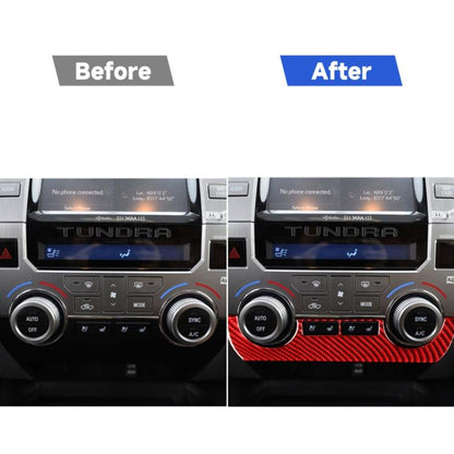 Carbon Fiber Car Central Control Air Conditioner Switch Panel Decorative Sticker for Toyota Tundra 2014-2018,Left and Right Drive Universal, Central Control Air Conditioner Switch Panel