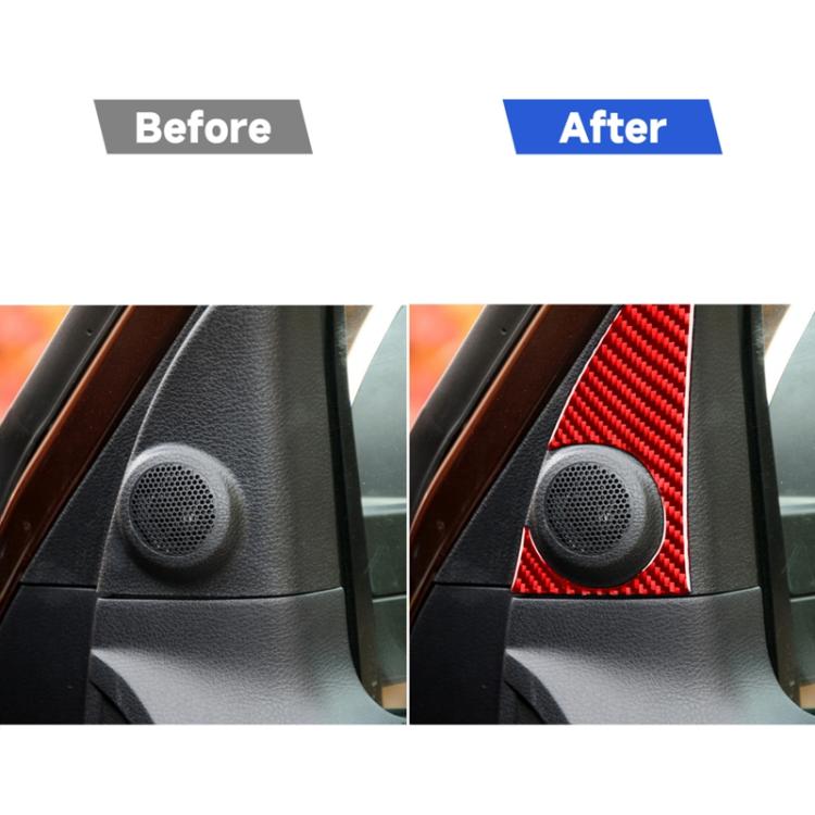 2 PCS / Set Carbon Fiber Car A-pillar Speaker Panel Decorative Sticker for Toyota Tundra 2014-2018,Left and Right Drive Universal, A-pillar Speaker Panel