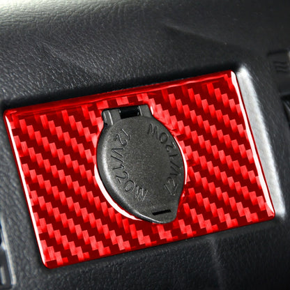 Carbon Fiber Car Rear Cigarette Lighter Switch Decorative Sticker for Toyota Tundra 2014-2018,Left and Right Drive Universal, Rear Cigarette Lighter Switch