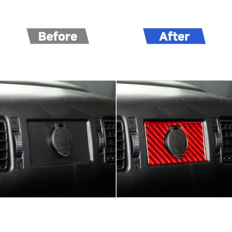 Carbon Fiber Car Rear Cigarette Lighter Switch Decorative Sticker for Toyota Tundra 2014-2018,Left and Right Drive Universal, Rear Cigarette Lighter Switch