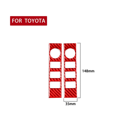 2 PCS / Set Carbon Fiber Car Central Control Volume Switch Decorative Sticker for Toyota Tundra 2014-2018,Left and Right Drive Universal, Central Control Volume Switch