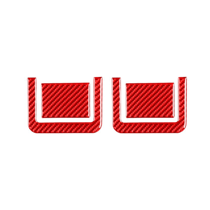 4 PCS / Set Carbon Fiber Car Rear Seat Adjustment Panel Decorative Sticker for Toyota Tundra 2014-2018,Left and Right Drive Universal, Rear Seat Adjustment Panel