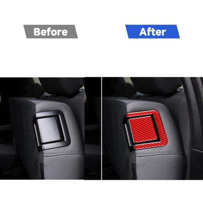4 PCS / Set Carbon Fiber Car Rear Seat Adjustment Panel Decorative Sticker for Toyota Tundra 2014-2018,Left and Right Drive Universal, Rear Seat Adjustment Panel