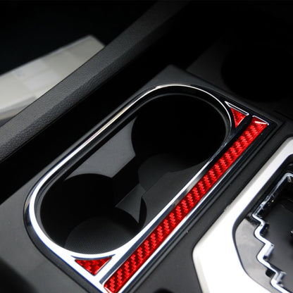 3 PCS / Set Carbon Fiber Car Central Control Cup Holder Decorative Sticker for Toyota Tundra 2014-2018,Right Drive, Central Control Cup Holder,Right Drive