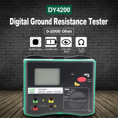 DUOYI DY4200 Car Higher Accuracy Digital Ground Resistance Tester, DY4200