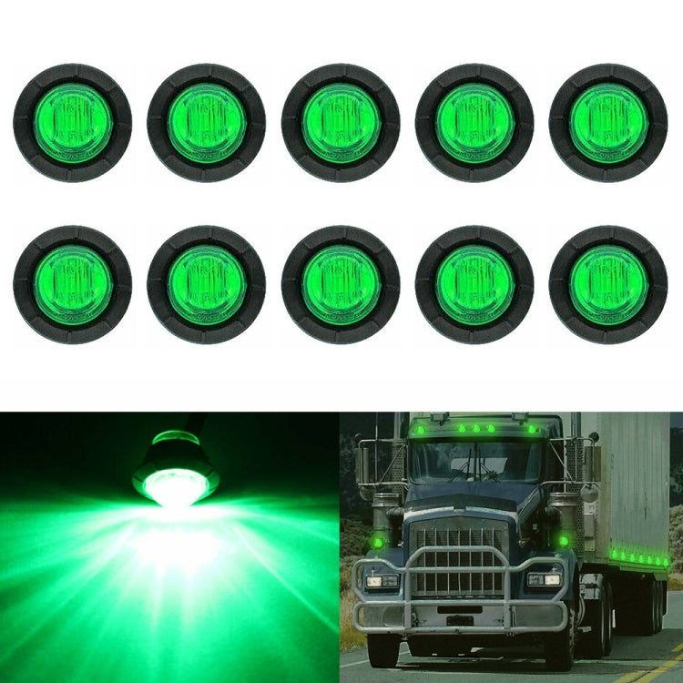 10 PCS MK-009 3/4 inch Car / Truck 3LEDs Side Marker Indicator Lights Bulb Lamp, MK-009(Red Light), MK-009(Yellow Light), MK-009(Blue Light), MK-009(Green Light), MK-009(White Light)