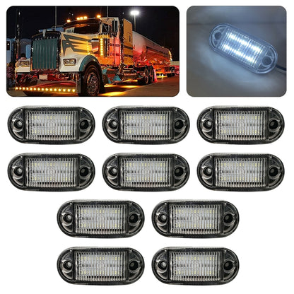 10 PCS MK-019 Car / Truck 6LEDs Side Marker Indicator Lights Bulb Lamp, MK-019 (Red Light), MK-019 (White Light), MK-019 (Yellow Light)