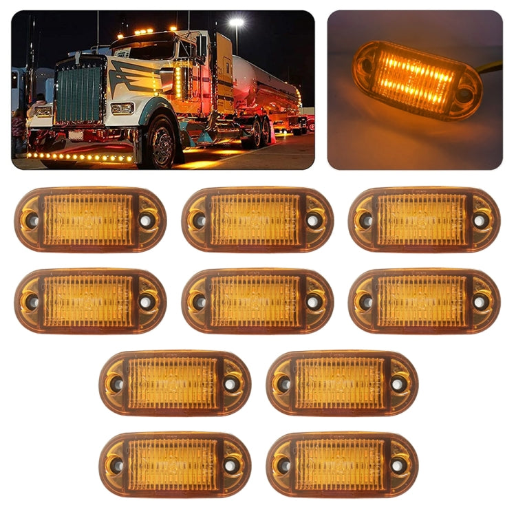 10 PCS MK-019 Car / Truck 6LEDs Side Marker Indicator Lights Bulb Lamp, MK-019 (Yellow Light), MK-019 (Red Light), MK-019 (White Light)