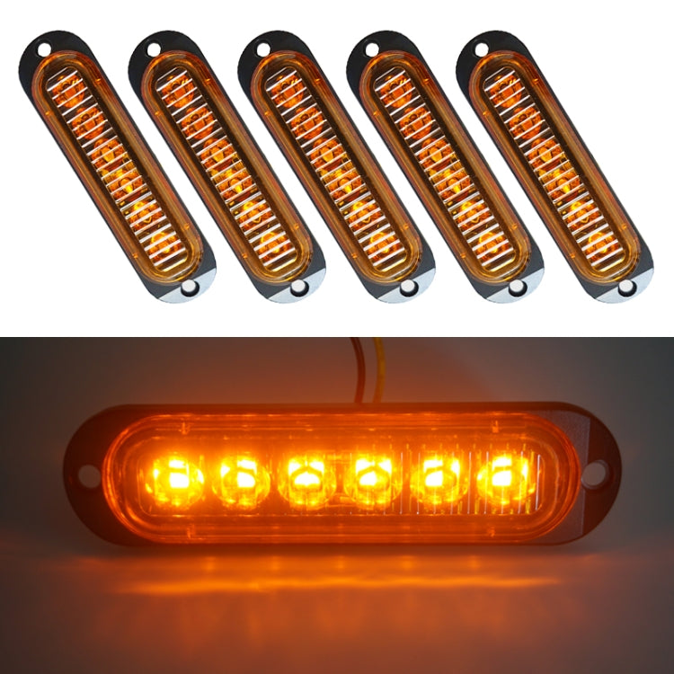 5 PCS MK-093 Car / Truck 6LEDs Side Marker Indicator Lights Bulb Lamp, MK-093(Yellow Light), MK-093(Blue Light), MK-093(Green Light), MK-093(Red Light), MK-093(White Light)