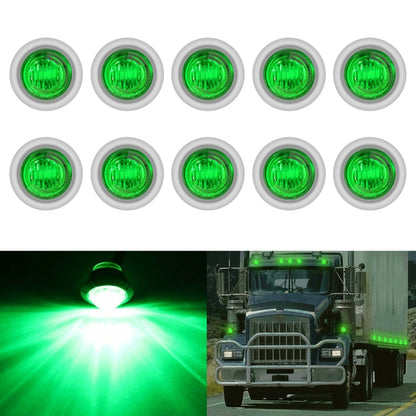 10 PCS MK-118 3/4 inch Metal Frame Car / Truck 3LEDs Side Marker Indicator Lights Bulb Lamp, MK-118 (Yellow Light), MK-118(Blue Light), MK-118(Green Light), MK-118(Red Light), MK-118(White Light)