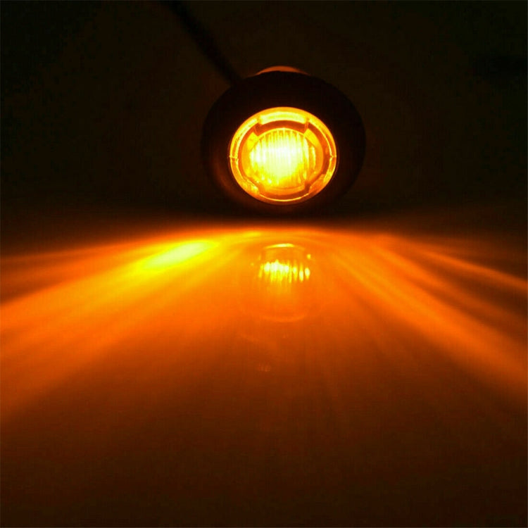 10 PCS MK-118 3/4 inch Metal Frame Car / Truck 3LEDs Side Marker Indicator Lights Bulb Lamp, MK-118 (Yellow Light), MK-118(Blue Light), MK-118(Green Light), MK-118(Red Light), MK-118(White Light)