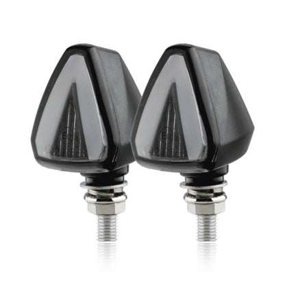 2 PCS KC018A Motorcycle Triangular V-shaped Two-color LED Brake Turn Signal Light, KC018A
