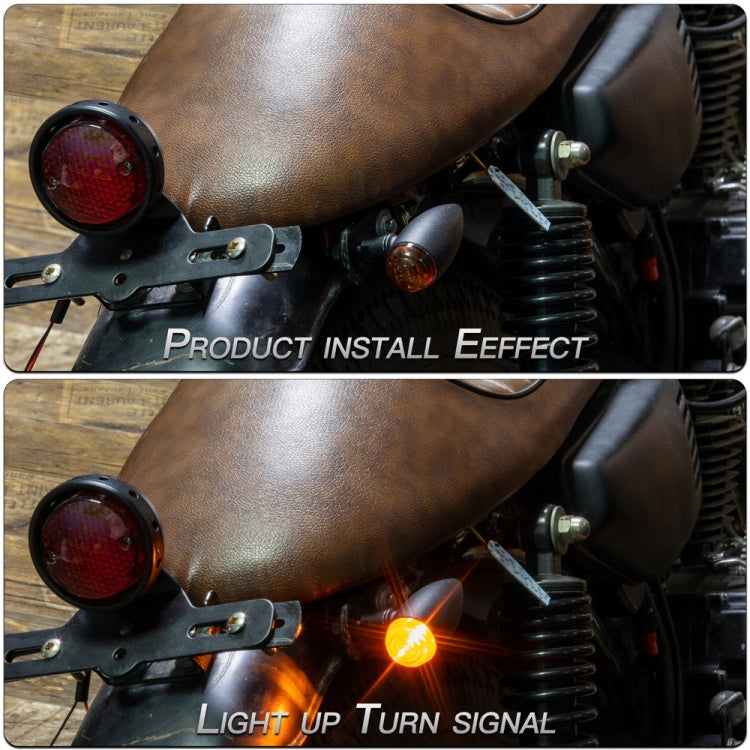 2 PCS KC805 Motorcycle Retro Metal Turn Signal Light