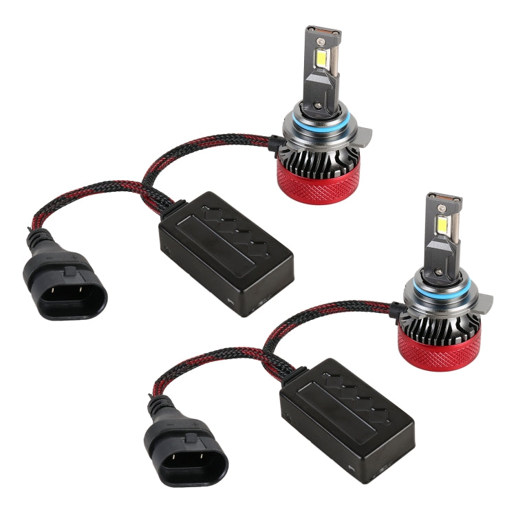1 Pair 9012 DC12V 65W 6000K 6500LM LED Car Headlights, 9012