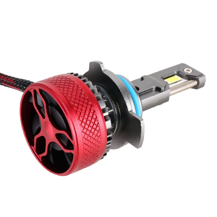 1 Pair 9012 DC12V 65W 6000K 6500LM LED Car Headlights, 9012