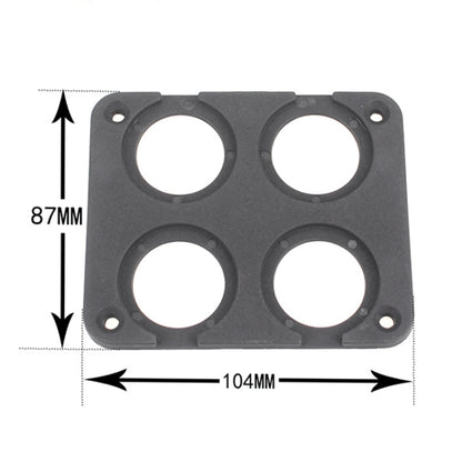 5 PCS 4-Hole Car Modified USB Charging Voltmeter Cigarette Lighter Panel, 4-Hole