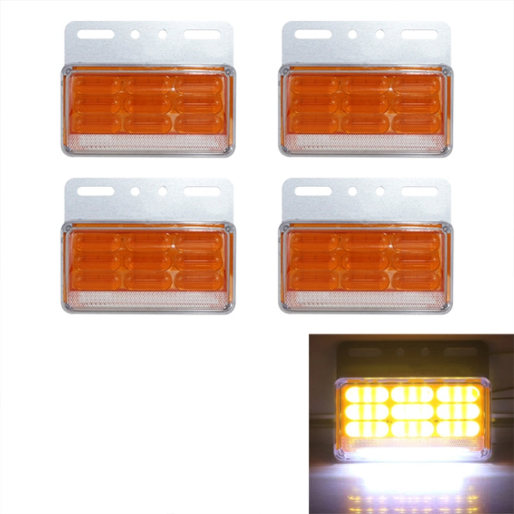 4 PCS ZS-9001 DC24V 9D Waterproof Car / Truck Side Marker Indicator Lights Bulb Lamp, Green Light, Red Light, White Light, Yellow Light, Blue Light