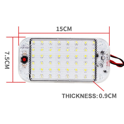 2 PCS ZS-3350 DC12-85V High Bright 48LEDs Lamp Beads Car Dome Light Cabin Light Bar, ZS-3350