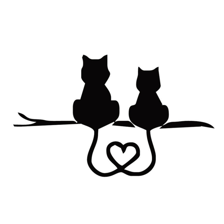20 PCS Car Body Bumper Cat Vinyl Decal Window Sticker, Size: 17.8x10.8cm, Dual Cats