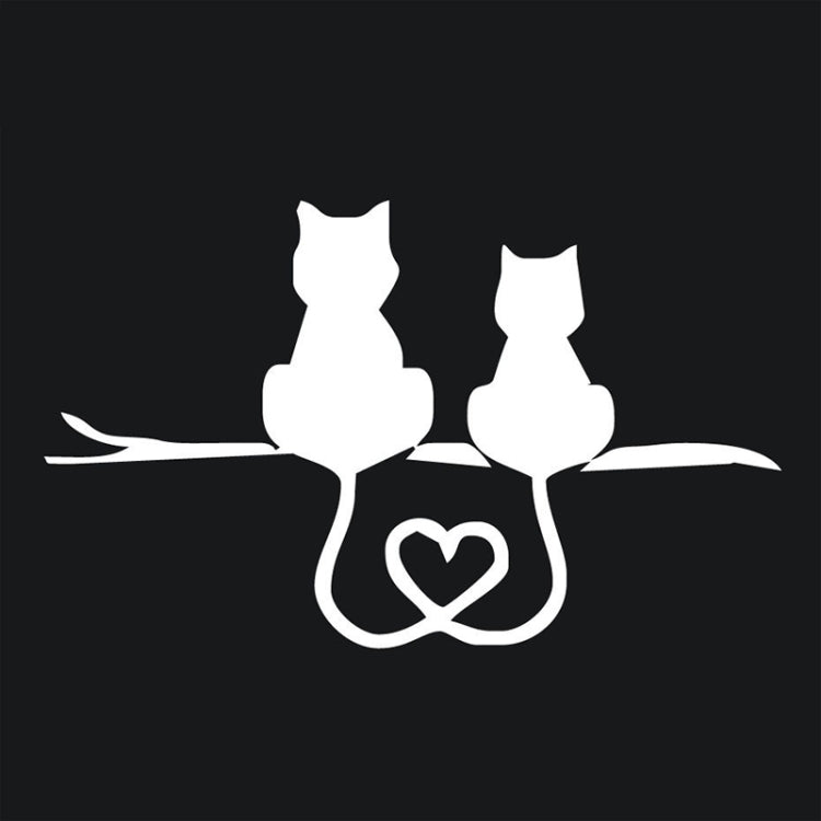 20 PCS Car Body Bumper Cat Vinyl Decal Window Sticker, Size: 17.8x10.8cm, Dual Cats