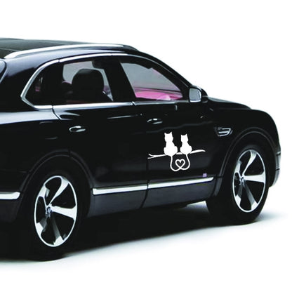 20 PCS Car Body Bumper Cat Vinyl Decal Window Sticker, Size: 17.8x10.8cm, Dual Cats