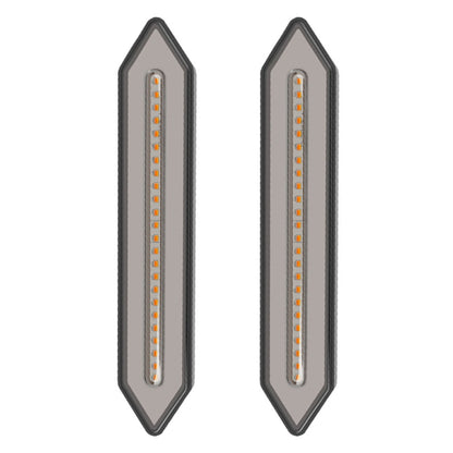 2 PCS Heavy Truck 100LED Two-color Running Water Light Guide Brake Steering Tail Rear Bumper Light, 100LED