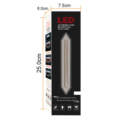 2 PCS Heavy Truck 100LED Two-color Running Water Light Guide Brake Steering Tail Rear Bumper Light, 100LED