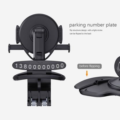 Car Multi-function Center Console Mobile Phone Holder with Number Plate, Mobile Phone Holder with Number Plate