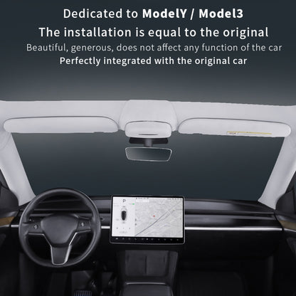 Car Suede Wrap Version Sunglasses Storage Box for Tesla Model Y 2019-2023, Suede Wrap Version for Tesla Model Y