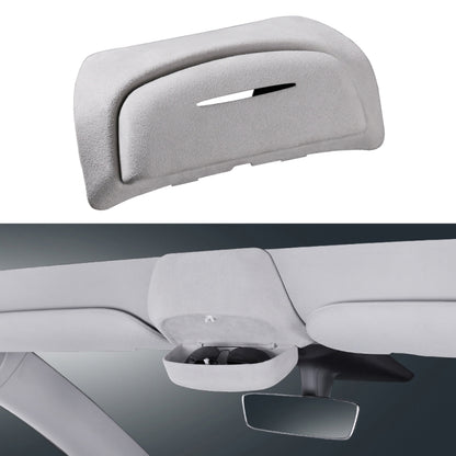 Car Suede Wrap Version Sunglasses Storage Box for Tesla Model Y 2019-2023, Suede Wrap Version for Tesla Model Y