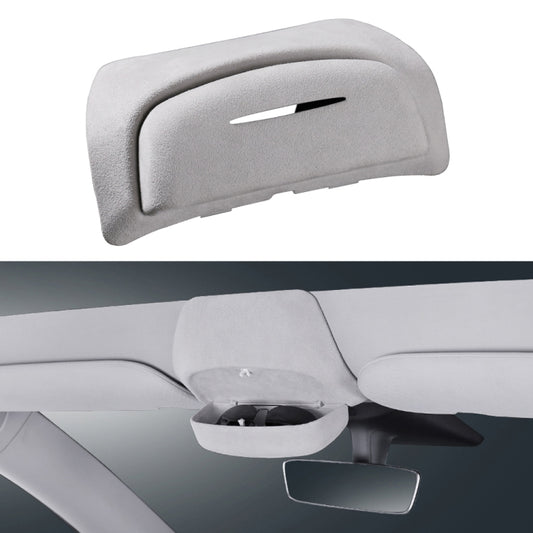 Car Suede Wrap Version Sunglasses Storage Box for Tesla Model Y 2019-2023, Suede Wrap Version for Tesla Model Y