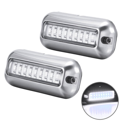 2 PCS MK-027 Ship / Yacht 10-30V 27LEDs Waterproof Stainless Steel Underwater Light, Underwater Light(Red Light), Underwater Light(White Light), Underwater Light(Green Light), Underwater Light(Blue Light)