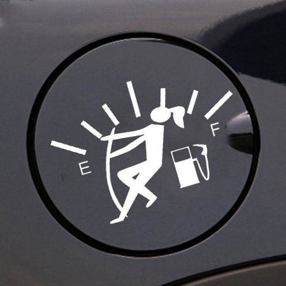 Female Pull Fuel Tank Pointer To Full Hellaflush Reflective Vinyl Car Sticker, Female (Black), Female (Colour)
