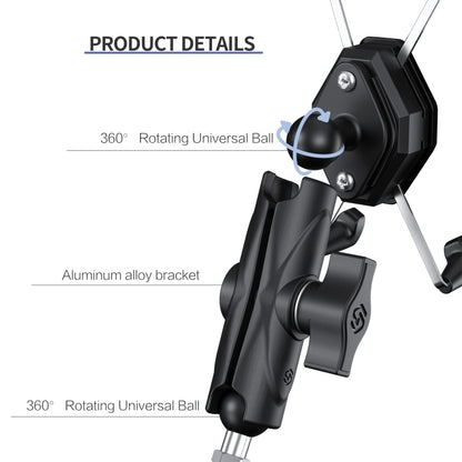 ZH-1558D1 Motorcycle M10 Ball Joint X-shape Aluminum Alloy Phone Holder, ZH-1558D1