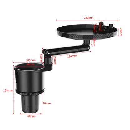 Car 360 Degree Rotation Water Cup Holder Multi-functional Dining Table, Multi-functional Dining Table