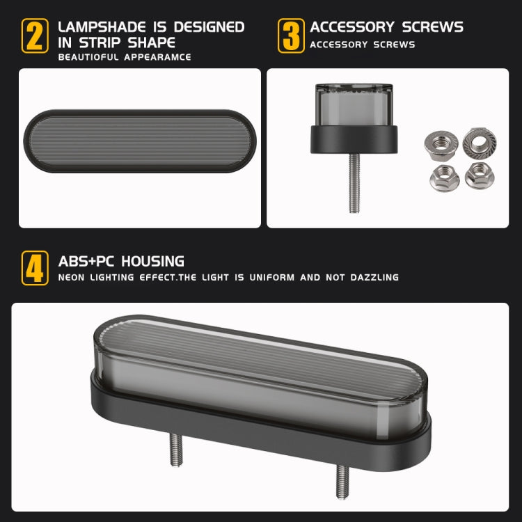 1 Pair Double Color Brake Light Turn Signal Light, Double Color